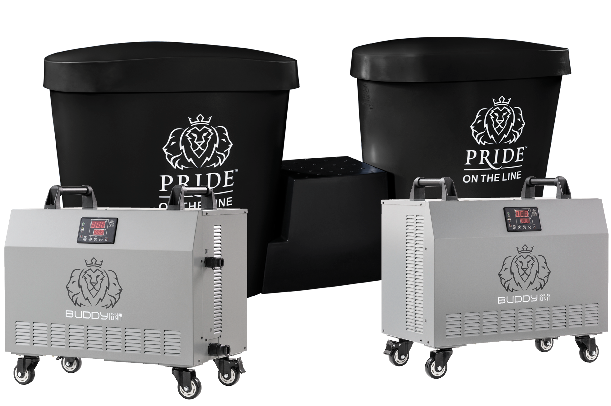Recovery Bath Duo Buddy Package Black No - Pride on the Line Ice Bath