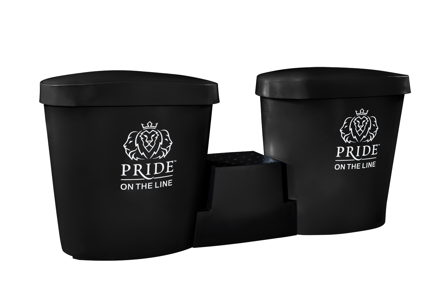 Recovery bath duo package with lids in black