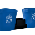 Recovery bath duo package with lids in blue