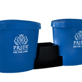 Recovery bath duo package with lids in blue