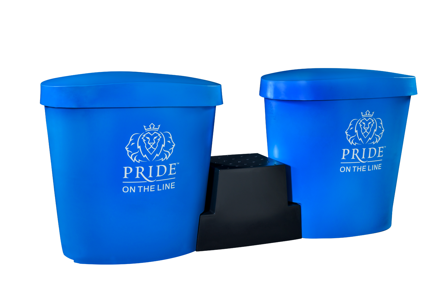 Recovery bath duo package with lids in blue