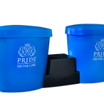 Recovery bath duo package with lids in blue