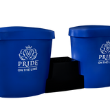 Recovery bath duo package with lids in blue navy