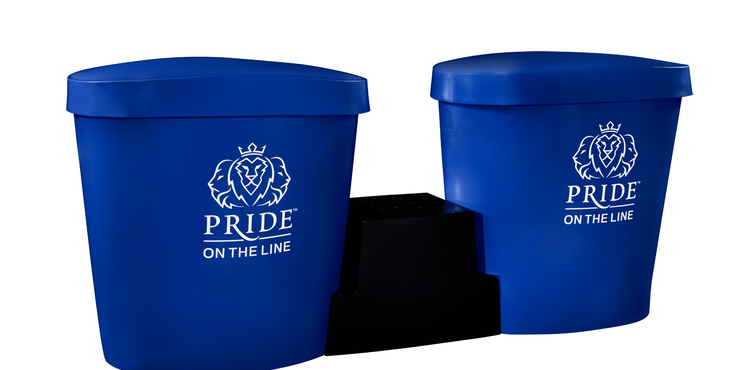 Recovery bath duo package with lids in blue navy