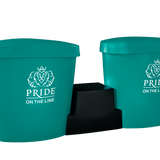 Recovery bath duo package with lids in teal