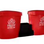 Recovery bath duo package with lids in red