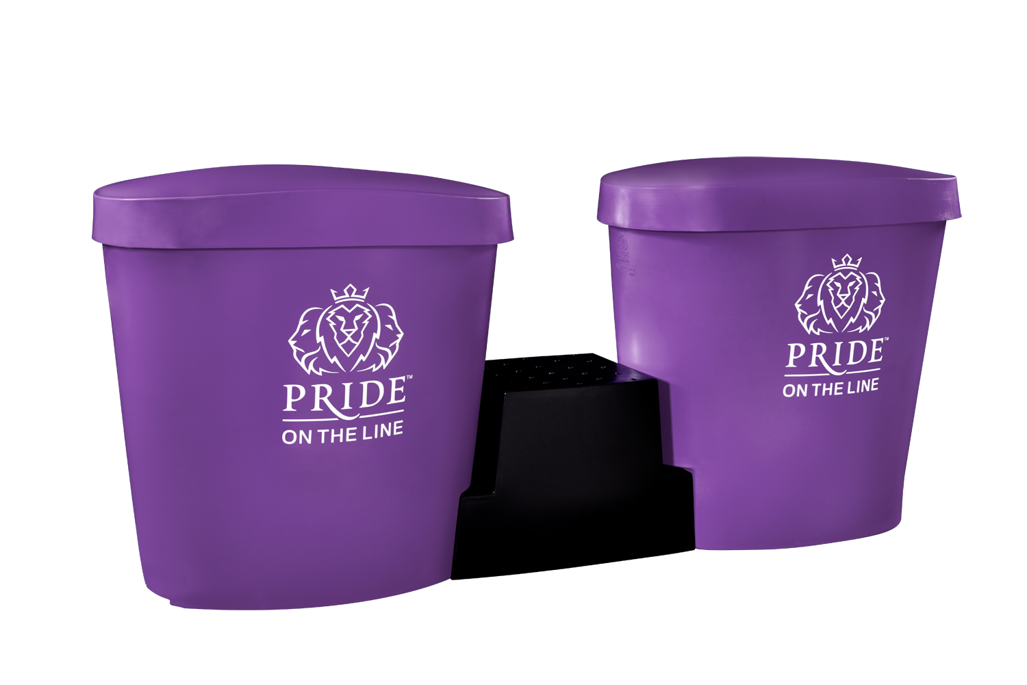 Recovery bath duo package with lids in purple