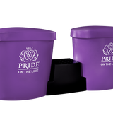 Recovery bath duo package with lids in purple