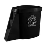 Recovery bath compact in black and with lid